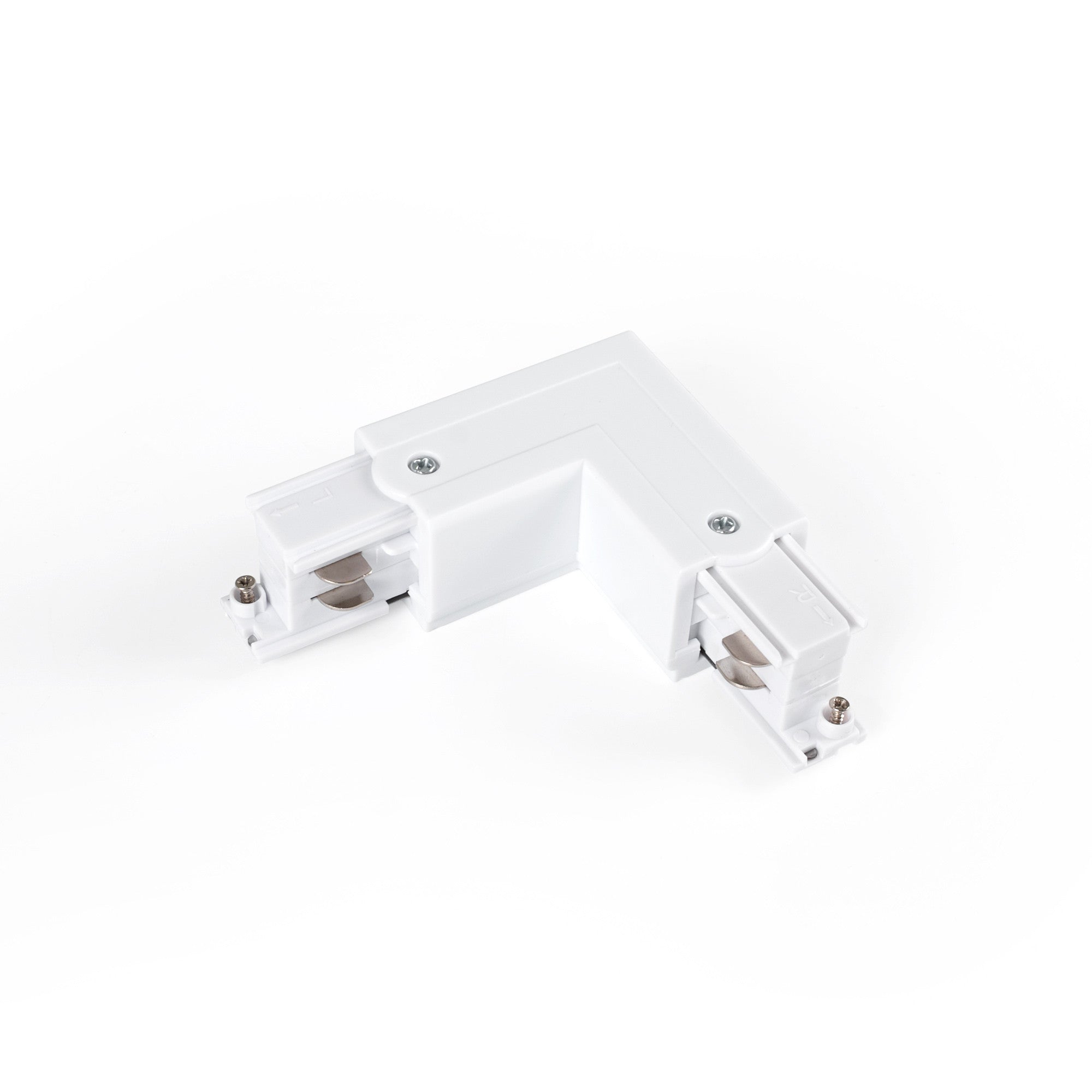 Unión rígida en L para carril trifásico superficie - GEN2 - DERECHA