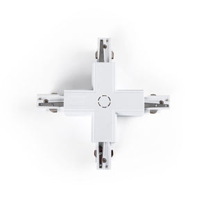 Unión rígida en X para carril trifásico de superficie - GEN2 - Barcelona Led-Accesorios