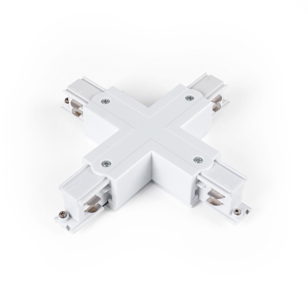 Unión rígida en X para carril trifásico de superficie - GEN2 - Barcelona Led-Accesorios