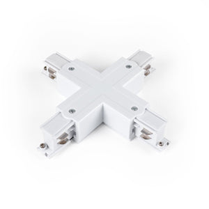 Unión rígida en X para carril trifásico de superficie - GEN2 - Barcelona Led-Accesorios
