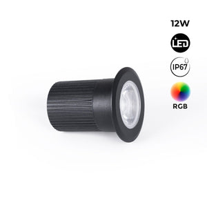 Foco LED empotrable en suelo - RGB - 12W - IP67 - 12VDC (21)