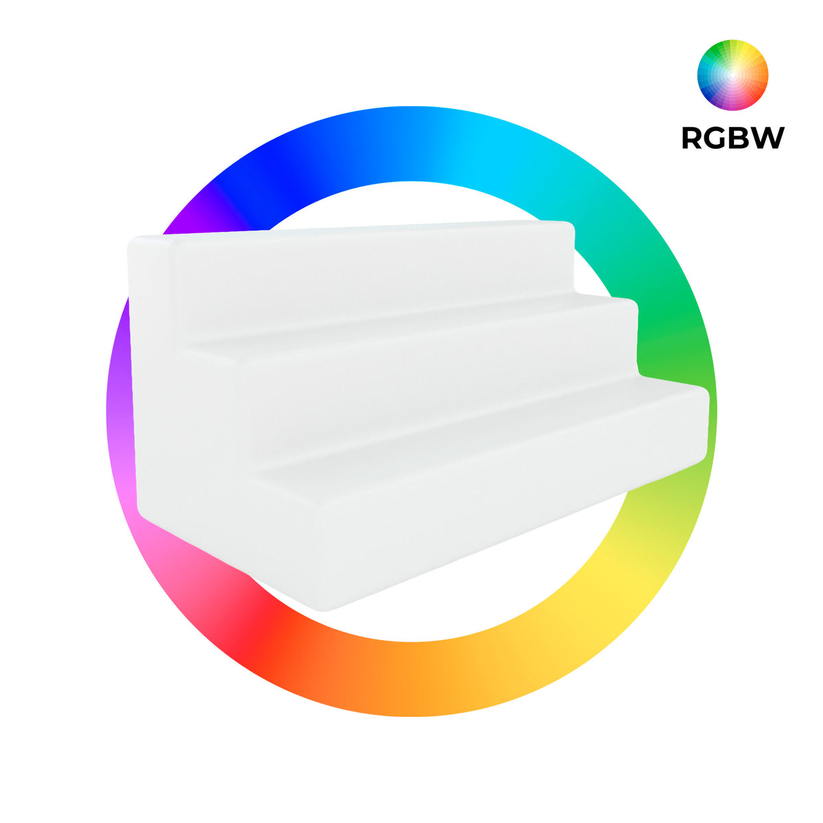Expositor luminoso LED RGBW - 12W - Recargable - IP65 (1)