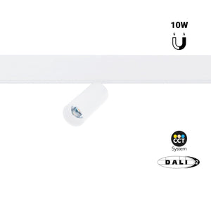 Foco LED para carril magnético 48V - 10W - DALI-2 regulable - Negro - Barcelona Led-