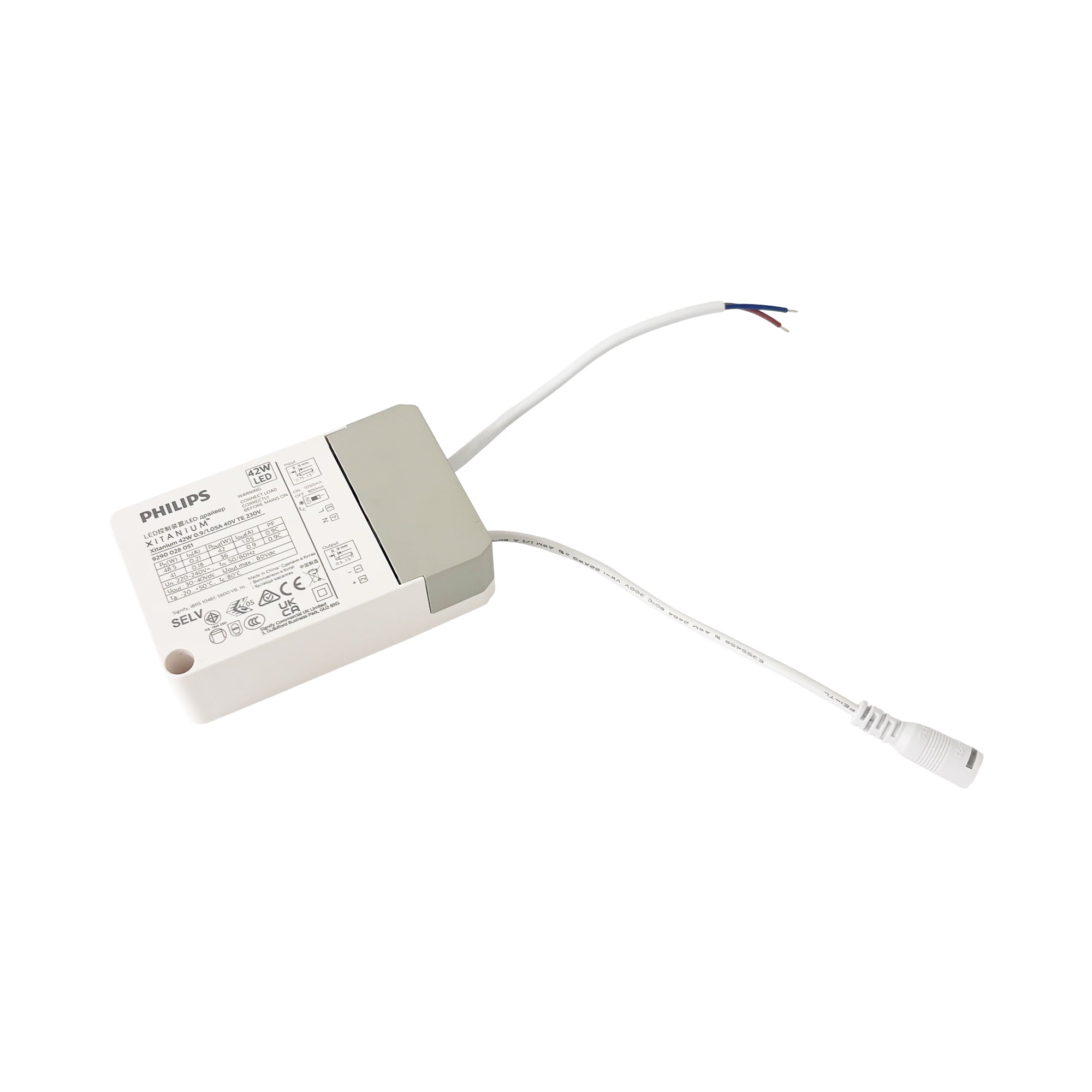 Driver Philips Xitanium - Regulación TRIAC - 42W - 230V - Salida 30-40V DC - 0.9/1.05A