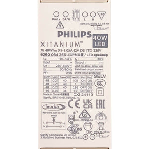 Driver regulable DALI 2.0 - Philips Xitanium - 220-240V - Salida 42V DC - 0.9-1.05A - 40W - Barcelona Led-Control y regulación