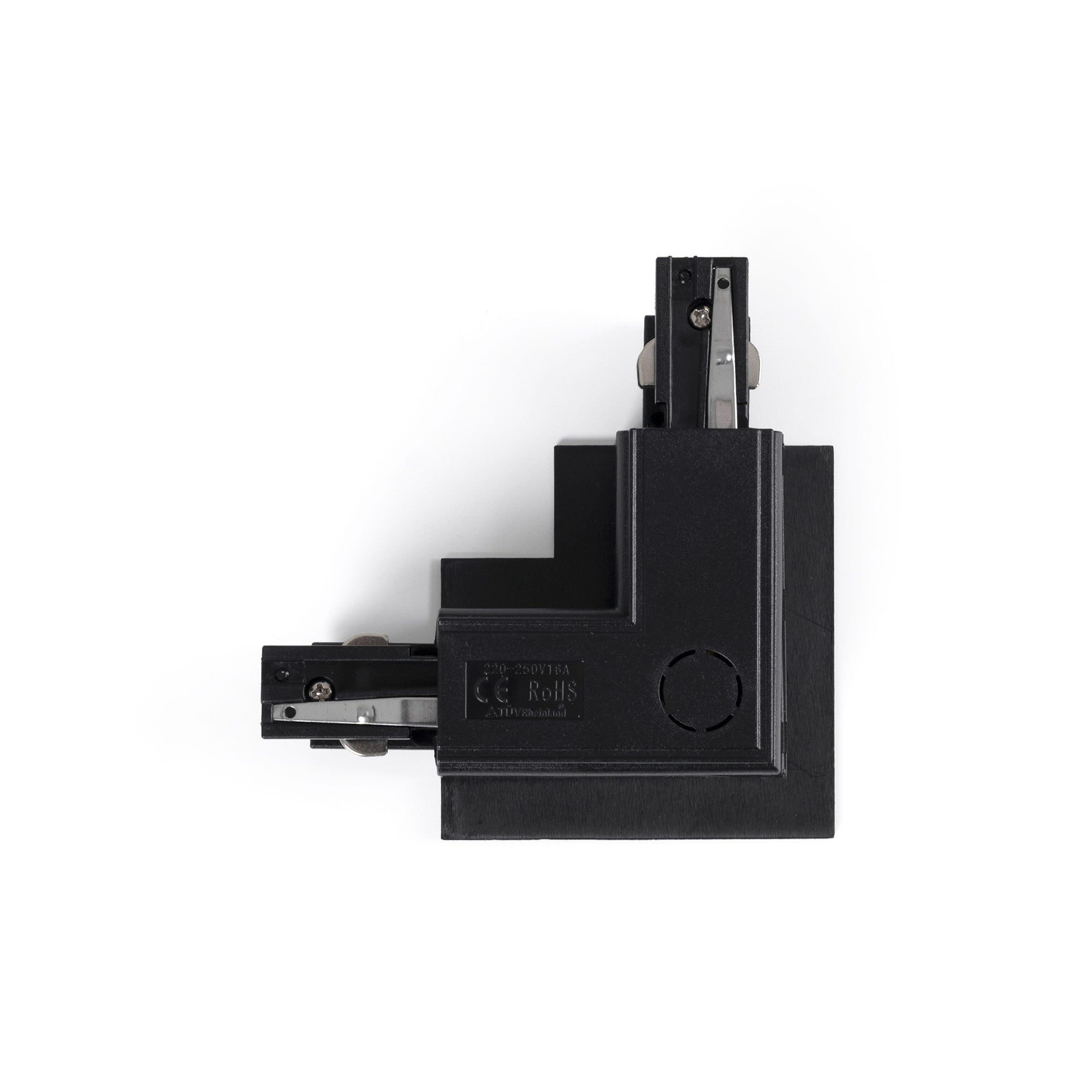 Unión rígida en L para carril trifásico empotrable - GEN2 - 90º - IZQUIERDA