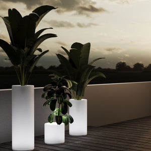 Macetero cilíndrico LED RGBW - 5W - 80 x Ø 40cm - Recargable (19)