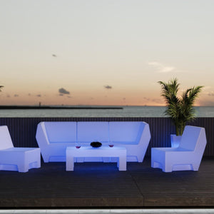 Asiento luminoso LED RGBW - XL - 16W - Recargable - Barcelona Led-Mobiliario