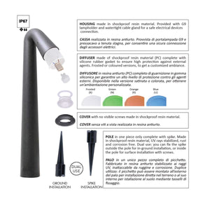 Bolardo para caminos LED STEVEN Fumagalli G9 IP67 - Barcelona Led-