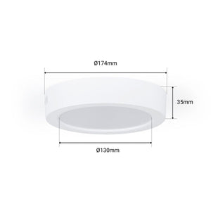 Plafón LED redondo de superficie - 12W - Alta Eficiencia - Barcelona Led-