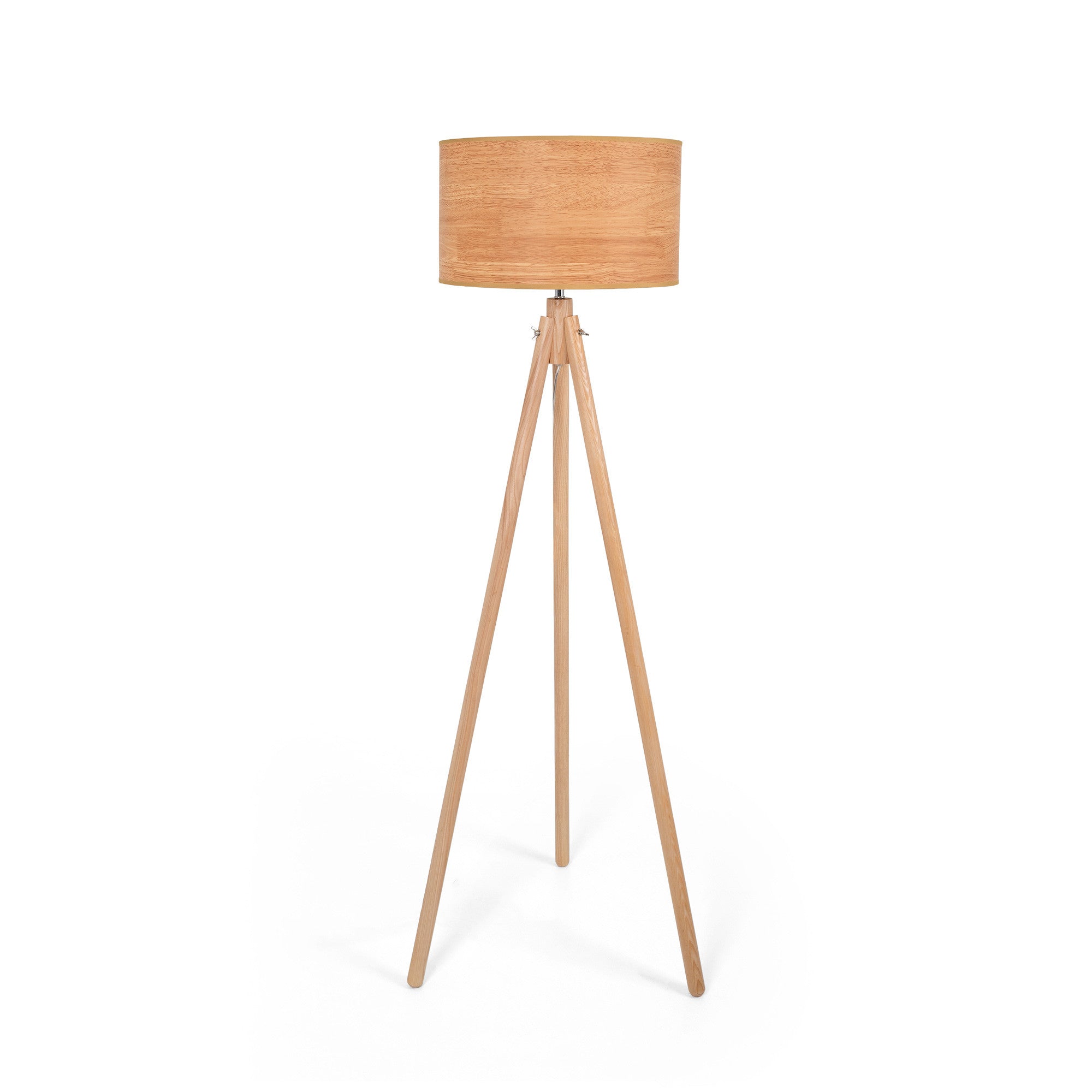 Lámpara de pie trípode "MARTINE" - Madera - E27 (1)