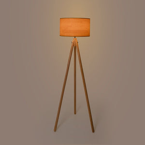 Lámpara de pie trípode "MARTINE" - Madera - E27 - Barcelona Led-Decoración