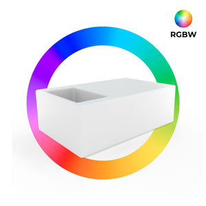 Mesa luminosa LED RGBW con bandeja para hielo - 24W - Recargable - Barcelona Led-Mobiliario