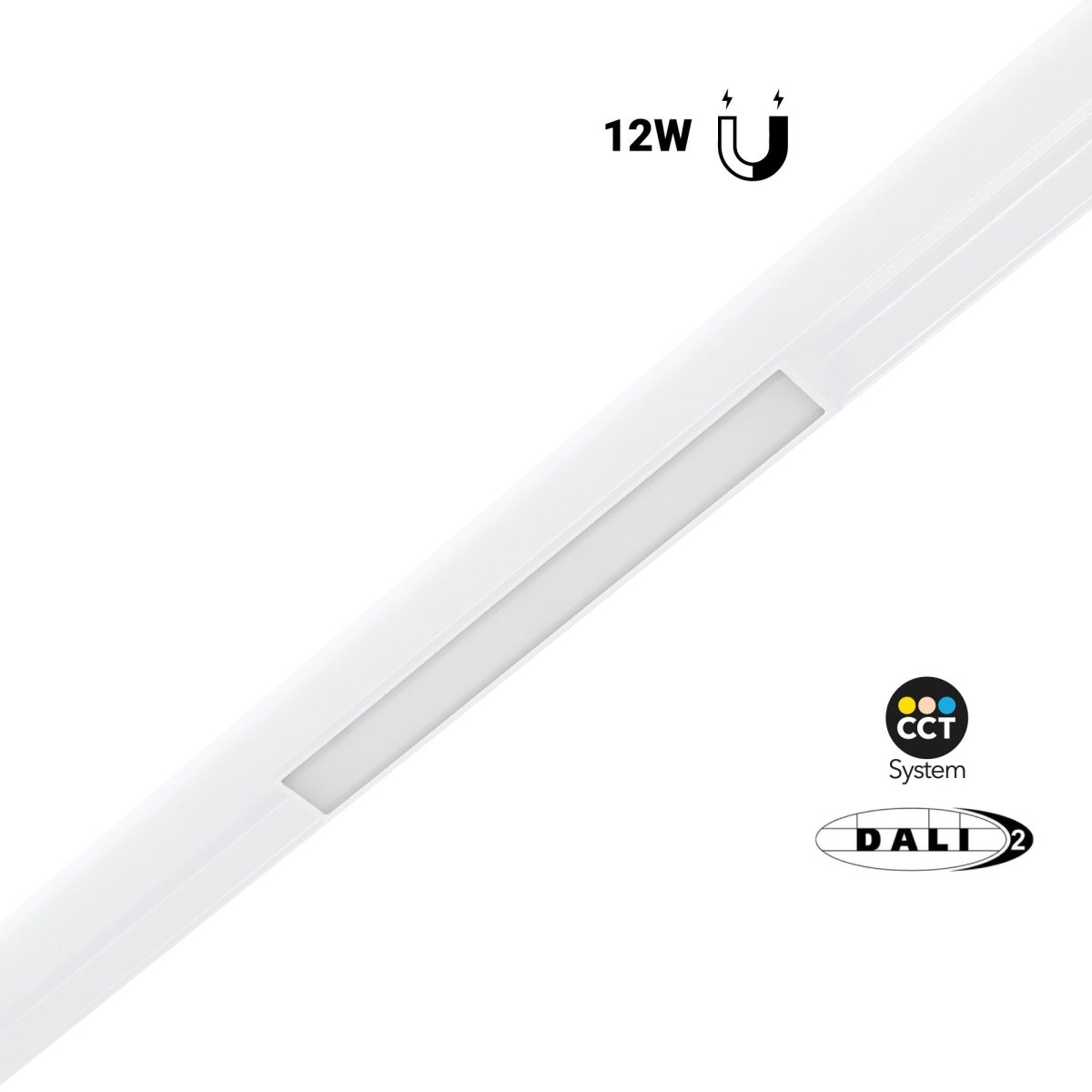 Foco lineal opal para carril magnético 48V CCT - 12W - DALI-2 regulable - Barcelona Led-