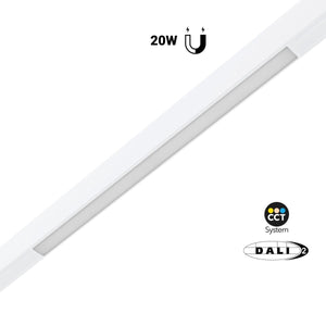 Foco lineal opal carril magnético 48V CCT - 20W - DALI regulable - Barcelona Led-