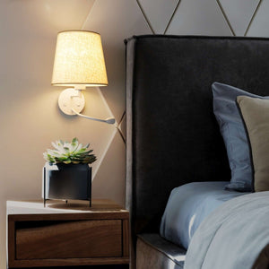 Aplique de pared para lectura "MAR II" - E27 + Foco LED flexible - Barcelona Led-Decoración