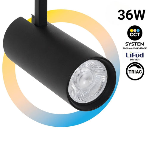 LED spotlight for single-phase track - 36W - CCT - TRIAC dimmable - CRI90