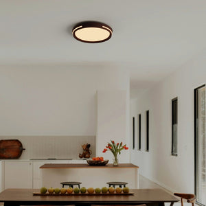 Plafón de techo LED CCT - 24W - Efecto lateral - Color madera Ø40cm - Barcelona Led-