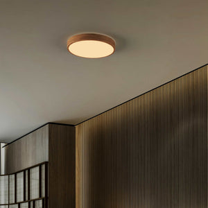 Plafón de techo LED CCT - 24W - Color madera - Ø40cm (18)