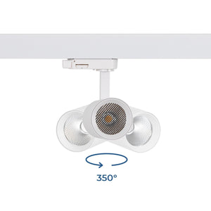Proyector LED para carril trifásico - 10W - CCT - CRI90 - 860 lm - Barcelona Led-