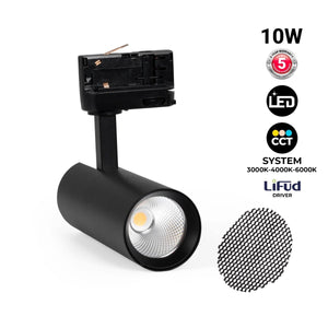 Proyector LED para carril trifásico - 10W - CCT - CRI90 - 860 lm - Barcelona Led-