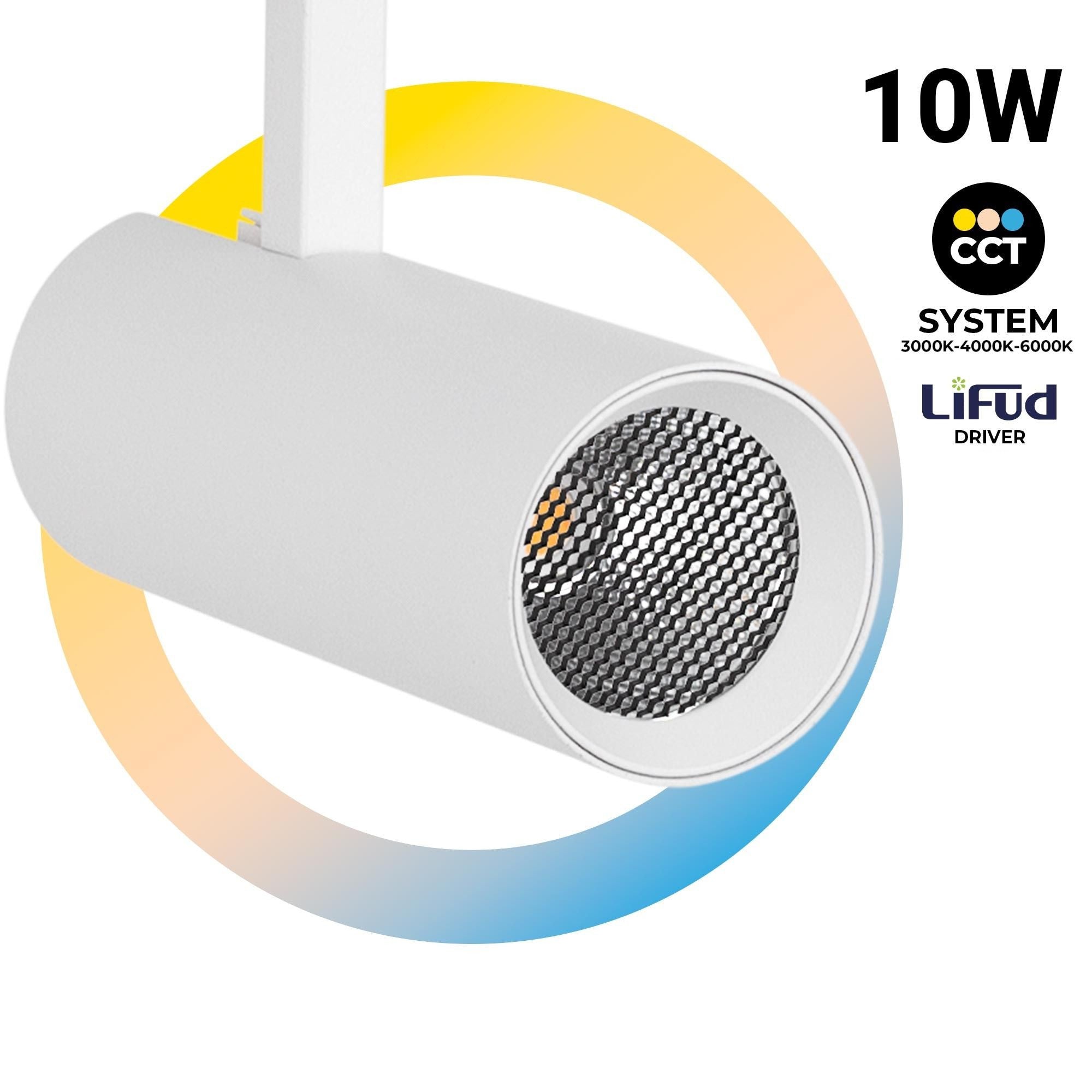 Proyector LED para carril trifásico - 10W - CCT - CRI90 - 860 lm (1)