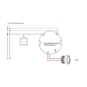 Driver regulable DALI DT6 NFC monocolor 220-240V - Salida 10-42V DC - 15W- 200-700mA (4)