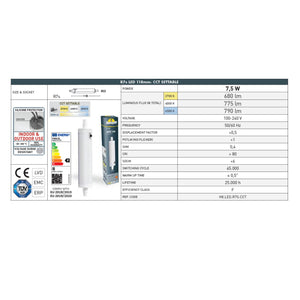 Bombilla LED R7S FUMAGALLI - CCT - 7,5W - 800lm (2)