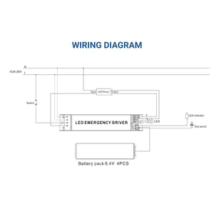 Driver LED para emergencia - Salida 3W - 3h autonomía - Luz 24/100W (2)