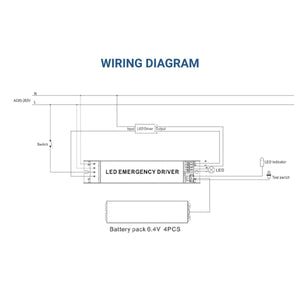 Driver LED para emergencia - Salida 3W - 3h autonomía - Luz 24/100W (2)