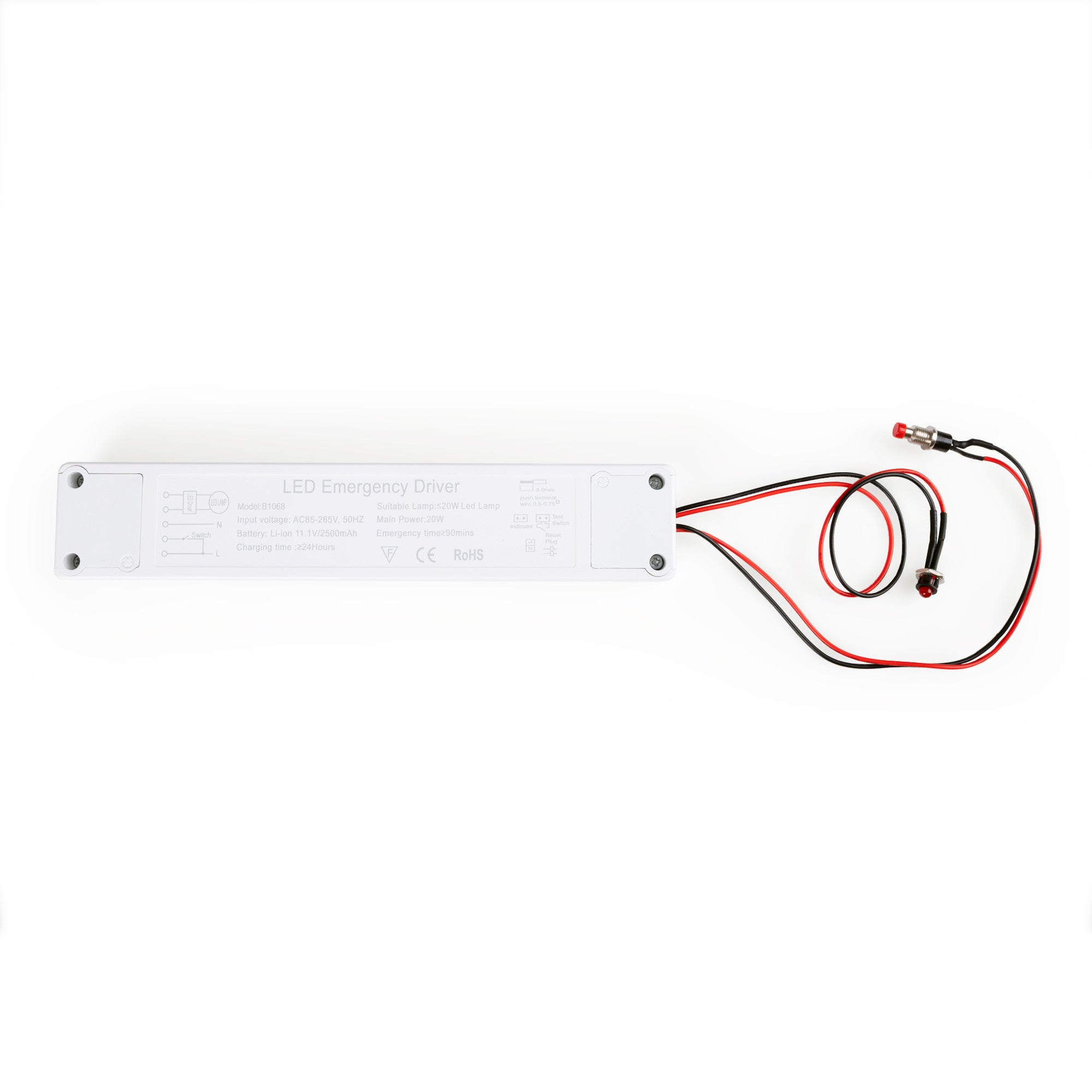 Driver LED para emergencia - Salida 3-20W - 2h autonomía - Luz 3-20W