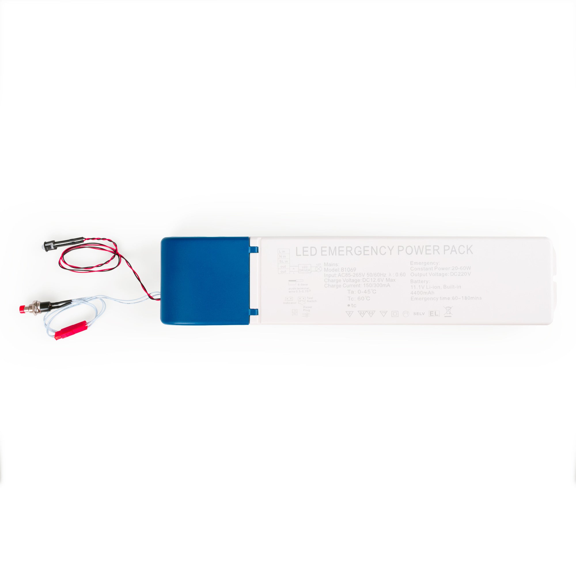 Driver LED para emergencia - Salida 3-60W - 3h autonomía - Luz 3-60W