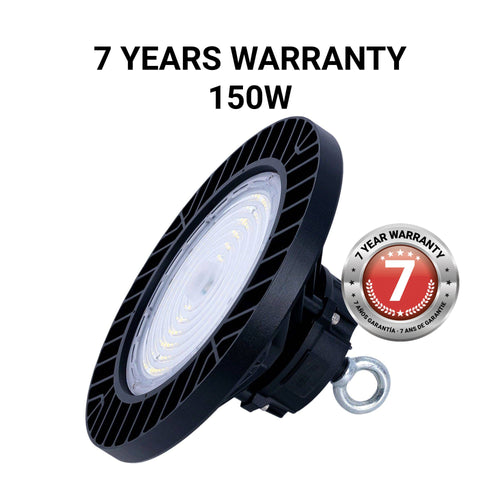 Suspension industrielle LED UFO - 150W - PHILIPS Lumileds - Driver LIFUD - 5000K - IP65 - Garantie 7 ans