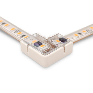 Conector en "L" para tira LED IP65 monocolor SMD 2835 - 10mm - 90º