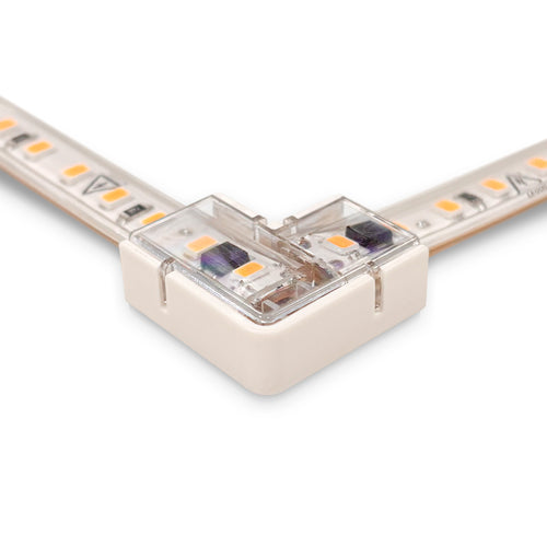 L-shaped connector for IP65 single-color SMD 2835 LED strip - 10mm - 90º