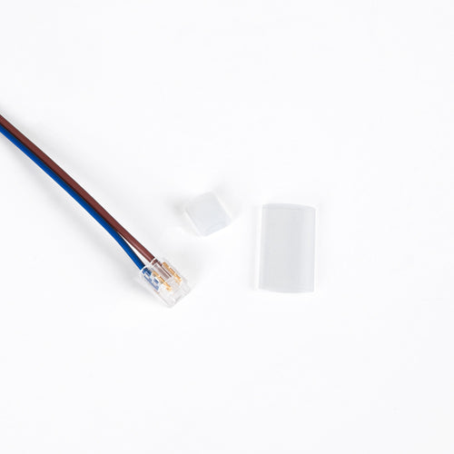 Start connector + End cap for LED strip - 6.5mm - IP44