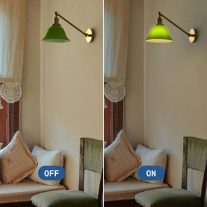 Aplique de pared "BANQUI" - Verde - E27 (16)