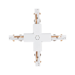 Unión en X para carril trifásico de superficie - Compatible con DALI - Barcelona Led-Accesorios