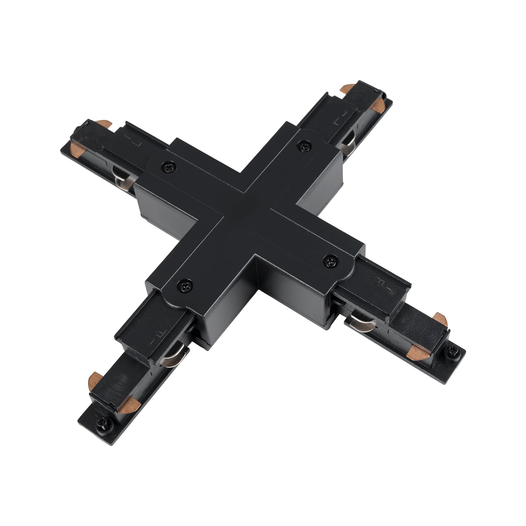 Unión en X para carril trifásico de superficie - Compatible con DALI