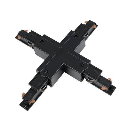 X Connector for surface-mounted three-phase track - Compatible with DALI