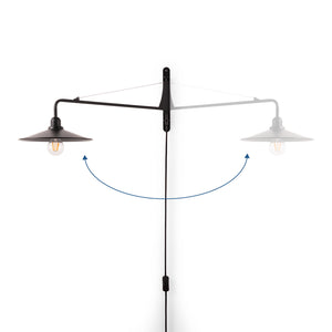 Aplique de pared orientable "PETTI" con cable y enchufe - E27 (20)