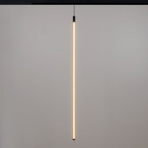 Lámpara colgante LED vertical para carril magnético - 48V - 18W - 2800K - Negra - Barcelona Led-