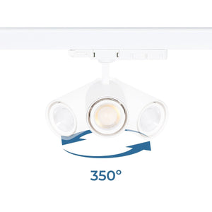 Proyector LED para carril trifásico - Potencia ajustable + ZOOM: 15W/20W/25W - CCT - Barcelona Led-