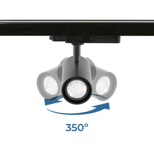 Proyector LED para carril trifásico - Potencia ajustable + ZOOM: 15W/20W/25W - CCT (49)