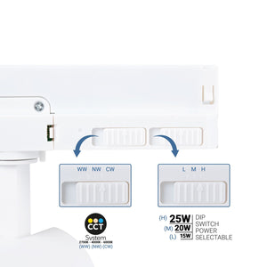 Proyector LED para carril trifásico - Potencia ajustable + ZOOM: 15W/20W/25W - CCT (56)