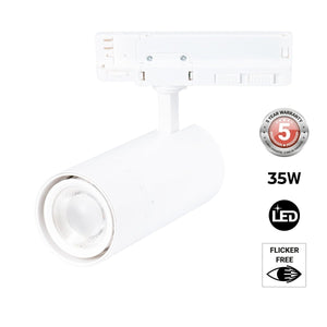 Proyector LED para carril trifásico - Potencia ajustable + ZOOM: 25W/30W/35W - CCT - Barcelona Led-