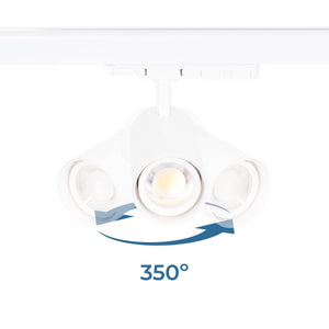 Proyector LED para carril trifásico - Potencia ajustable + ZOOM: 25W/30W/35W - CCT - Barcelona Led-