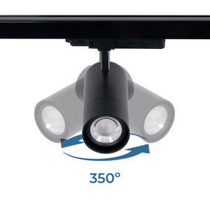 Proyector LED para carril trifásico - Potencia ajustable + ZOOM: 25W/30W/35W - CCT - Barcelona Led-