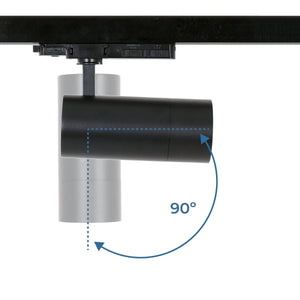 Proyector LED para carril trifásico - Potencia ajustable + ZOOM: 25W/30W/35W - CCT - Barcelona Led-