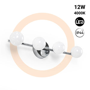 Aplique LED para baño - Esferas frontales - 12W - 4000K